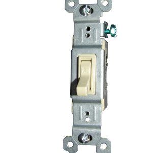 Lot of 2, Pass & Seymour 660-IG, Ivory Single Pole Switch with ground 15A 120v